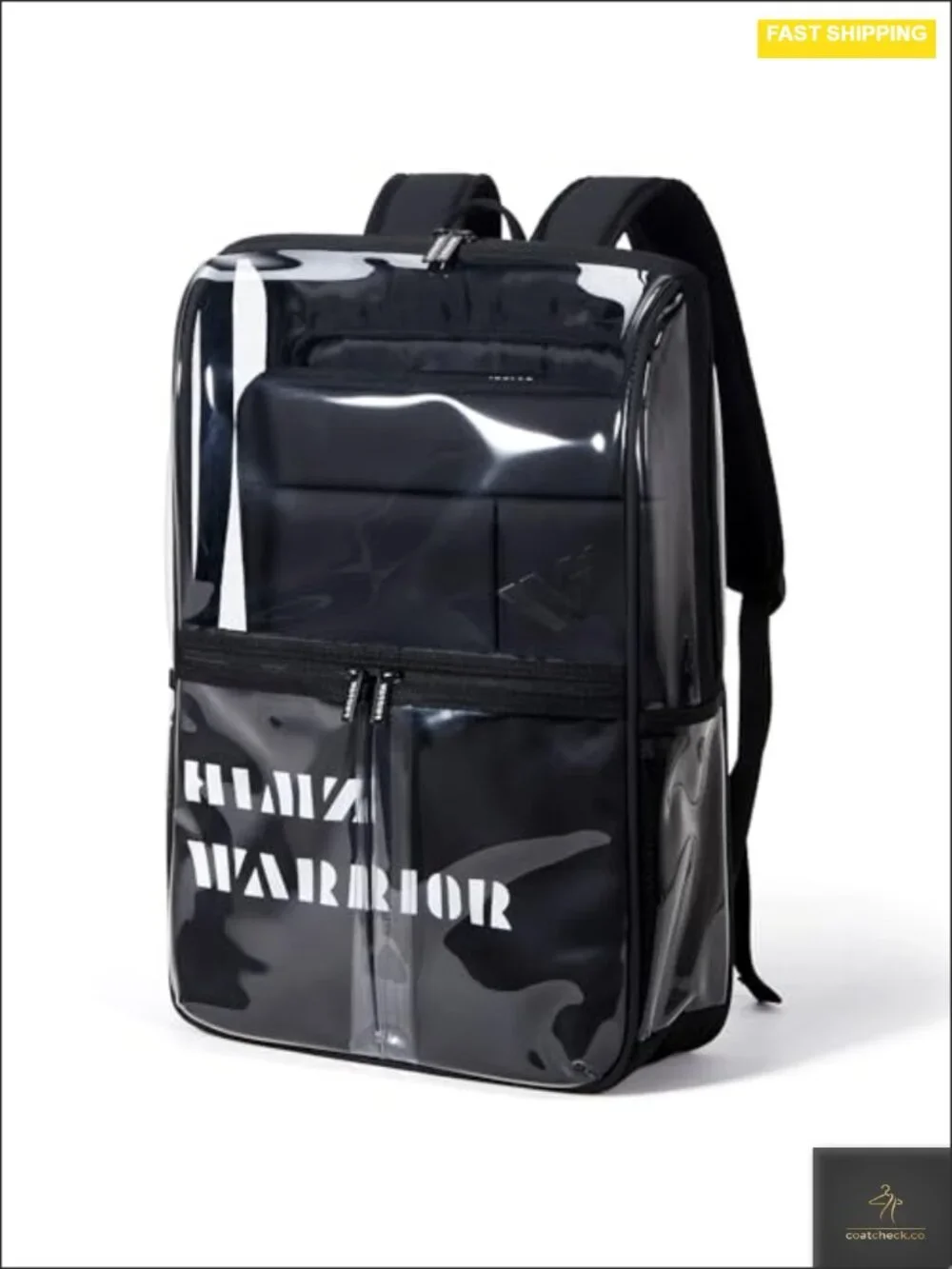 Heavy Duty Clear Backpack for Men Adults with Reinforced Straps, Laptop Bag